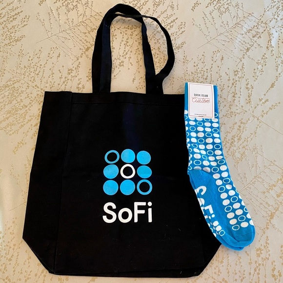 Bundle - SoFi tote bag and socks - Picture 1 of 2